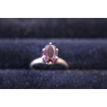 A antique 10ct gold and Ruby solitaire ring 2.43g size J