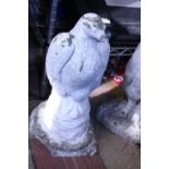 A concrete garden bird ornament, shipping unavailable