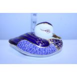 A boxed Royal Crown Derby paperweight with gold stopper, Duck