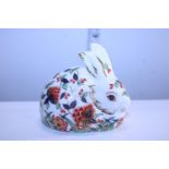 A boxed Royal Crown Derby Paperweight, Meadow Rabbit
