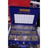 A large box of single headed woodscrews. No shipping.