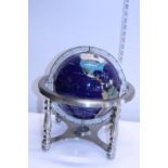A Lapis Lazuli desk globe