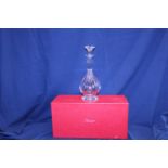 A boxed Baccarat decanter 34cm tall