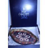 A boxed Royal Crown Derby Old Imari Oval tray 40x28cm