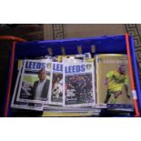 A large selection of assorted Leeds United football programmes