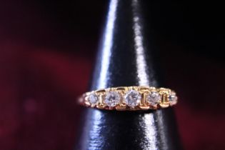 A 18ct gold and five stone diamond ring approx 0.44carats of diamonds size U 4.04g