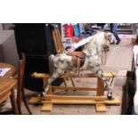 A 1970's child's rocking horse by Haddon Rockers. Shipping unavailable