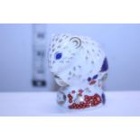 A Royal Crown Derby paperweight, Derby dormouse with gold stopper