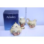 Three pieces of Ansley Orchid Gold ceramics