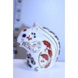 A Royal Crown Derby paperweight Squirrel with gold stopper