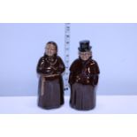 Two ceramic novelty decanters (one with chip to hat)