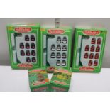 Three boxed Subbuteo including Barcelona, Stadium personnel and outside broadcasting unit