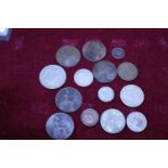 A selection of antique coins including 34g of pre 1927 silver coins