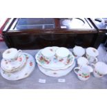 A selection of Queens Virginia Strawberry bone china