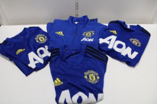 A selection of Manchester United sport shirts