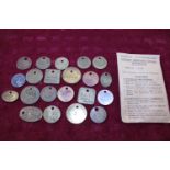 A selection of vintage pit mining checks