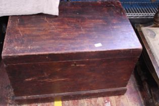 A pitch pine storage chest, shipping unavailable