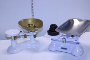 Two sets of vintage style scales and weights. Shipping unavailable