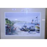 A framed limited edition print by John Sibson 146/220