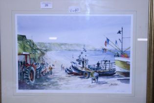 A framed limited edition print by John Sibson 146/220