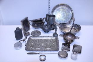 A box full of assorted plated wares