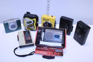 A selection of vintage cassette players including Walkman's etc (untested)