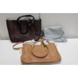Three ladies handbags Kenneth Cole, Russell & Bromley and Vera Pelle