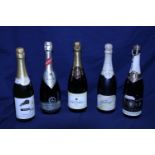 A selection of sealed vintage champagne and other fizzy wines etc, shipping unavailable