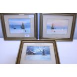 Three original watercolours by Peter Bull