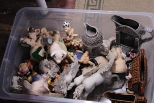A job lot lot of assorted collectable ceramics, shipping unavailable