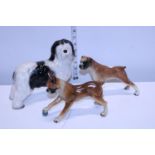Three assorted ceramic figures including a Melba ware old English sheep dog