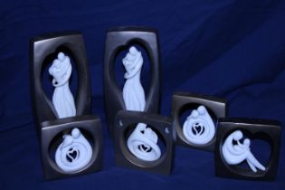 Six collectable circle of love figurines by Kim Lawrence