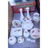 A selection of Queens Virginia Strawberry bone china