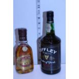 A small bottle Glava and a bottle Offley Port