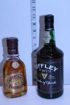 A small bottle Glava and a bottle Offley Port