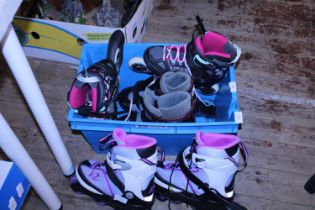 A selection of mixed inline skates