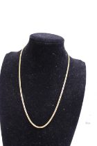 A 18ct gold necklace with Malaysian hallmarks. 11.42 grams. 48cm long