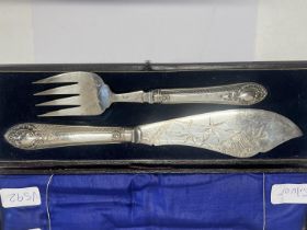 A quality silver plated fish knife and fork
