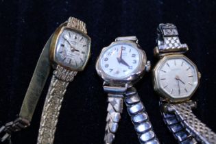 Three vintage ladies wrist watches