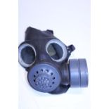 A vintage military gas mask