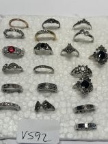 A good selection of costume jewellery rings