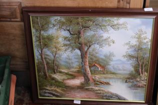 A signed oil on canvas by I.Cafieri. No shipping