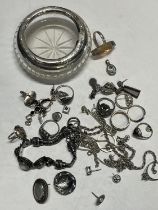 A selection of scrap silver
