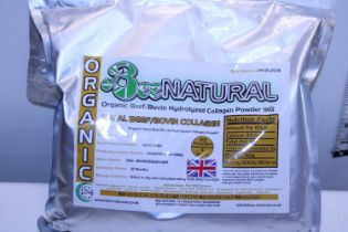 A new sealed packet of Halal beef collagen powder 1kg bb291231