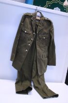 A vintage military officers dress jacket and trousers