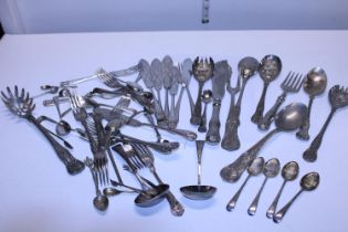 A good selection of quality silver plated flatware