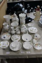 A large selection of collectable Anysley ware cottage garden ceramics, shipping unavailable