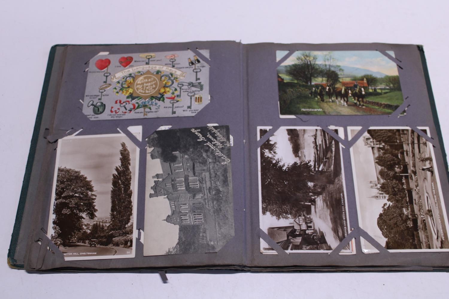A antique postcard album with good selection of assorted postcards - Image 3 of 3