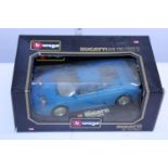 A boxed Bugatti Burago car model