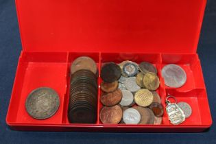 A job lot of assorted antique British coins including a 1937 crown